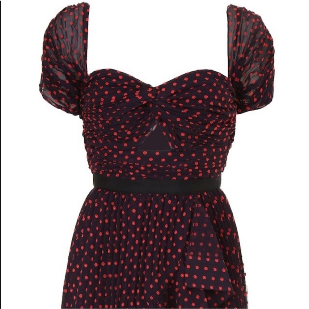 Self-Portrait Black Dress with Red Polka Dots